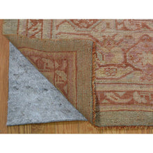Load image into Gallery viewer, 10&#39;10&quot;x15&#39;3&quot; Cinnamon and Green Oversized Antique Turkish Oushak Exc Condition Pure Wool Hand-Knotted Oriental Rug FWR268428