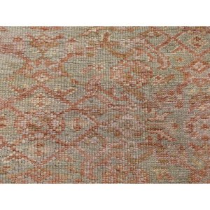 10'10"x15'3" Cinnamon and Green Oversized Antique Turkish Oushak Exc Condition Pure Wool Hand-Knotted Oriental Rug FWR268428