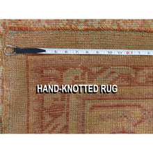 Load image into Gallery viewer, 10&#39;10&quot;x15&#39;3&quot; Cinnamon and Green Oversized Antique Turkish Oushak Exc Condition Pure Wool Hand-Knotted Oriental Rug FWR268428