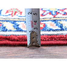 Load image into Gallery viewer, 2&#39;9&quot;x6&#39;6&quot; Arsenal Red, Kazak With Geometric Medallions Design, Soft And Shiny Wool, Hand Knotted, Vegetable Dyes, Denser Weave, Runner, Oriental Rug FWR2688
