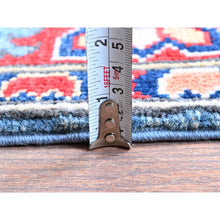 Load image into Gallery viewer, 2&#39;9&quot;x9&#39;6&quot; Carolina Blue, Kazak with Tribal Medallions Design, Hand Knotted, Soft and Velvety Wool, Vegetable Dyes, Denser Weave, Runner, Oriental Rug Sh459 FWR2754