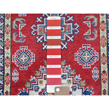 Load image into Gallery viewer, 2&#39;8&quot;x8&#39;2&quot; Ajax Red, Kazak with Geometric Medallions Design, Soft and Shiny Wool, Hand Knotted, Vegetable Dyes, Denser Weave, Runner, Oriental Rug Sh462 FWR2772