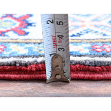 Load image into Gallery viewer, 2&#39;8&quot;x8&#39;2&quot; Ajax Red, Kazak with Geometric Medallions Design, Soft and Shiny Wool, Hand Knotted, Vegetable Dyes, Denser Weave, Runner, Oriental Rug Sh462 FWR2772