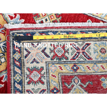 Load image into Gallery viewer, 2&#39;7&quot;x8&#39;1&quot; Arsenal Red, Kazak With Tribal Medallions Design, Hand Knotted, Soft And Velvety Wool, Vegetable Dyes, Denser Weave, Runner, Oriental Rug FWR2808