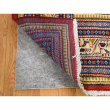 Load image into Gallery viewer, 6&#39;7&quot;x10&#39;2&quot; Red New Persian Sarouk Mir Full Pile Pure Wool Small Design Hand Knotted Oriental Rug FWR284544