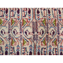 Load image into Gallery viewer, 6&#39;7&quot;x10&#39;2&quot; Red New Persian Sarouk Mir Full Pile Pure Wool Small Design Hand Knotted Oriental Rug FWR284544