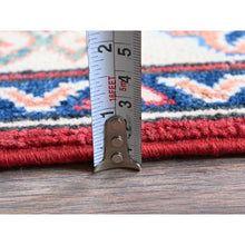 Load image into Gallery viewer, 2&#39;9&quot;x12&#39;10&quot; Chili Red, Kazak with Tribal Medallions Design, Hand Knotted, Soft and Velvety Wool, Denser Weave, Vegetable Dyes, Runner, Oriental Rug Sh474 FWR2844