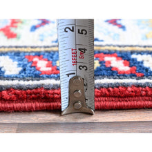 Load image into Gallery viewer, 2&#39;9&quot;x9&#39;6&quot; Ajax Red, Kazak with Geometric Medallions Design, Hand Knotted, Soft and Shiny Wool, Denser Weave, Vegetable Dyes, Runner, Oriental Rug Sh480 FWR2880