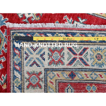 Load image into Gallery viewer, 2&#39;7&quot;x10&#39; Arsenal Red, Kazak with Tribal Medallions Design, Hand Knotted, Soft and Vibrant Wool, Vegetable Dyes, Denser Weave, Runner, Oriental Rug Sh481 FWR2886