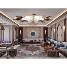 Load image into Gallery viewer, 12&#39;2&quot;x18&#39;8&quot; Ivory, Oversized Antique Persian Sarouk Fereghan With Birds Full Pile And Soft Hand Knotted Oriental Rug FWR292218