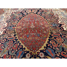Load image into Gallery viewer, 12&#39;2&quot;x18&#39;8&quot; Ivory, Oversized Antique Persian Sarouk Fereghan With Birds Full Pile And Soft Hand Knotted Oriental Rug FWR292218