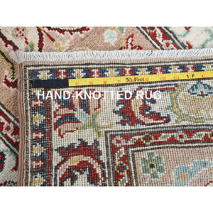 2'2"x5'10" Beaver Brown, Kazak with Tribal Design, Hand Knotted, Soft and Velvety Wool, Denser Weave, Vegetable Dyes, Narrow Runner, Oriental Rug Sh495 FWR2970