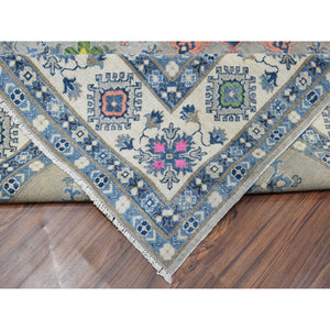 8'x9'9" Colorful Fusion Kazak Pure Wool Hand-knotted Oriental Rug FWR303474