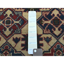 Load image into Gallery viewer, 4&#39;3&quot;x5&#39;7&quot; Ivory Kazak Pure Wool Geometric Design Hand-Knotted Oriental Rug FWR303888