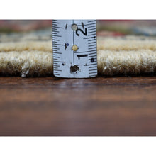 Load image into Gallery viewer, 4&#39;3&quot;x5&#39;7&quot; Ivory Kazak Pure Wool Geometric Design Hand-Knotted Oriental Rug FWR303888