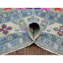 Load image into Gallery viewer, 9&#39;2&quot;x11&#39;7&quot; Colorful Fusion Kazak Geometric Design Pure Wool Hand-knotted Oriental Rug FWR304038