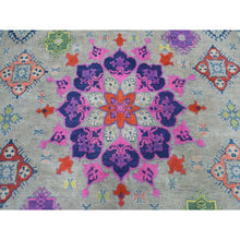 Load image into Gallery viewer, 9&#39;2&quot;x11&#39;7&quot; Colorful Fusion Kazak Geometric Design Pure Wool Hand-knotted Oriental Rug FWR304038