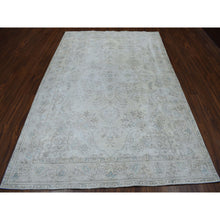 Load image into Gallery viewer, 6&#39;3&quot;x9&#39;5&quot; Vintage White Wash Tabriz Worn Wool Hand-knotted Oriental Rug FWR304434