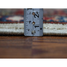 Load image into Gallery viewer, 2&#39;10&quot;x19&#39;1&quot; Ivory Super Kazak Geometric Design XL Runner Pure Wool Hand-Knotted Oriental Rug FWR304932