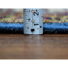 Load image into Gallery viewer, 2&#39;9&quot;x4&#39;2&quot; Blue Super Kazak Pure Wool Geometric Design Hand-Knotted Oriental Rug FWR305346