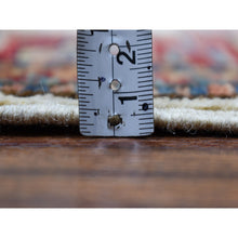 Load image into Gallery viewer, 2&#39;1&quot;x3&#39;2&quot; Ivory Super Kazak Pure Wool Geometric Design Hand-knotted Oriental Rug FWR306078