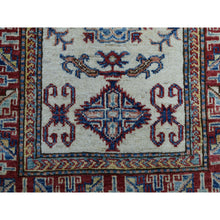 Load image into Gallery viewer, 2&#39;2&quot;x3&#39;1&quot; Ivory Super Kazak Pure Wool Geometric Design Hand-knotted Oriental Rug FWR306120