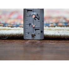Load image into Gallery viewer, 2&#39;2&quot;x3&#39;1&quot; Ivory Super Kazak Pure Wool Geometric Design Hand-knotted Oriental Rug FWR306120