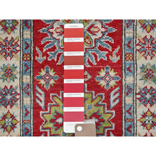 Load image into Gallery viewer, 2&#39;x5&#39;10&quot; Crimson Red, Kazak With Tribal Medallions Design, Soft And Shiny Wool, Hand Knotted, Denser Weave, Vegetable Dyes, Narrow Runner, Oriental Rug FWR3066