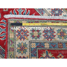 Load image into Gallery viewer, 2&#39;x5&#39;10&quot; Crimson Red, Kazak With Tribal Medallions Design, Soft And Shiny Wool, Hand Knotted, Denser Weave, Vegetable Dyes, Narrow Runner, Oriental Rug FWR3066