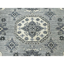 Load image into Gallery viewer, 8&#39;x10&#39; Gray Pure Wool Hand-knotted Peshawar With Karajeh Design Oriental Rug FWR307320