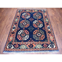 Load image into Gallery viewer, 5&#39;x6&#39;3&quot; Afghan Ersari Elephant Feet Design Pure Wool Hand-knotted Oriental Rug FWR307830