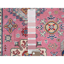 Load image into Gallery viewer, 8&#39;9&quot;x11&#39;8&quot; Rose Pink, Kazak With Tribal Medallions Design, Hand Knotted, Soft And Shiny Wool, Vegetable Dyes, Denser Weave, Oriental Rug FWR3084