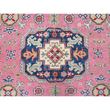 Load image into Gallery viewer, 8&#39;9&quot;x11&#39;8&quot; Rose Pink, Kazak With Tribal Medallions Design, Hand Knotted, Soft And Shiny Wool, Vegetable Dyes, Denser Weave, Oriental Rug FWR3084