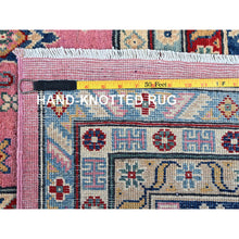 Load image into Gallery viewer, 8&#39;9&quot;x11&#39;8&quot; Rose Pink, Kazak With Tribal Medallions Design, Hand Knotted, Soft And Shiny Wool, Vegetable Dyes, Denser Weave, Oriental Rug FWR3084