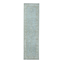 Load image into Gallery viewer, 2&#39;7&quot;x9&#39;9&quot; White Wash Peshawar Pure Wool Hand-Knotted Runner Oriental Rug FWR309852