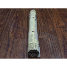 Load image into Gallery viewer, 2&#39;8&quot;x3&#39;9&quot; Yellow Pure Wool Kashkuli Gabbeh Pictorial Hand Knotted Oriental Rug FWR310938