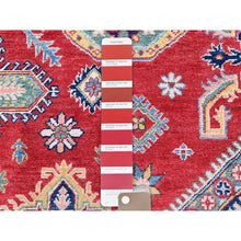Load image into Gallery viewer, 8&#39;2&quot;x10&#39;2&quot; Crimson Red, Kazak With Geometric Medallions Design, Soft And Velvety Wool, Hand Knotted, Denser Weave, Vegetable Dyes, Oriental Rug FWR3108