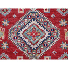 Load image into Gallery viewer, 8&#39;2&quot;x10&#39;2&quot; Crimson Red, Kazak With Geometric Medallions Design, Soft And Velvety Wool, Hand Knotted, Denser Weave, Vegetable Dyes, Oriental Rug FWR3108