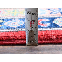 Load image into Gallery viewer, 8&#39;2&quot;x10&#39;2&quot; Crimson Red, Kazak With Geometric Medallions Design, Soft And Velvety Wool, Hand Knotted, Denser Weave, Vegetable Dyes, Oriental Rug FWR3108
