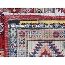 Load image into Gallery viewer, 8&#39;2&quot;x10&#39;2&quot; Crimson Red, Kazak With Geometric Medallions Design, Soft And Velvety Wool, Hand Knotted, Denser Weave, Vegetable Dyes, Oriental Rug FWR3108