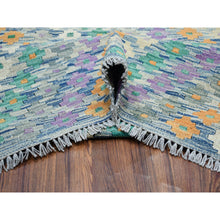 Load image into Gallery viewer, 9&#39;x12&#39;2&quot; Colorful Afghan Kilim Pure Wool Hand Woven Oriental Rug FWR313194