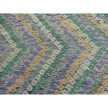 Load image into Gallery viewer, 9&#39;x12&#39;2&quot; Colorful Afghan Kilim Pure Wool Hand Woven Oriental Rug FWR313194
