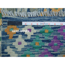 Load image into Gallery viewer, 9&#39;x12&#39;2&quot; Colorful Afghan Kilim Pure Wool Hand Woven Oriental Rug FWR313194