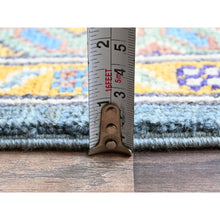 Load image into Gallery viewer, 8&#39;x10&#39; Misty Gray, Kazak with Tribal Medallions Design, Hand Knotted, Denser Weave, Soft and Vibrant Wool, Vegetable Dyes, Oriental Rug FWR3126