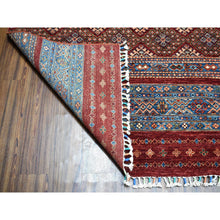 Load image into Gallery viewer, 9&#39;3&quot;x12&#39;1&quot; Khorjin Design Red Super Kazak Pure Wool Hand Knotted Oriental Rug FWR313452