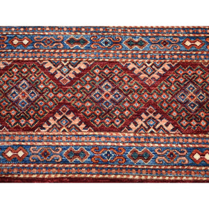 9'3"x12'1" Khorjin Design Red Super Kazak Pure Wool Hand Knotted Oriental Rug FWR313452