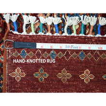 Load image into Gallery viewer, 9&#39;3&quot;x12&#39;1&quot; Khorjin Design Red Super Kazak Pure Wool Hand Knotted Oriental Rug FWR313452