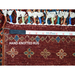 9'3"x12'1" Khorjin Design Red Super Kazak Pure Wool Hand Knotted Oriental Rug FWR313452
