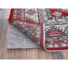 Load image into Gallery viewer, 8&#39;2&quot;x9&#39;8&quot; Angels Red, Kazak With Geometric Medallions Design, Soft And Velvety Wool, Hand Knotted, Denser Weave, Vegetable Dyes, Oriental Rug FWR3132