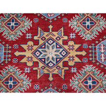 Load image into Gallery viewer, 8&#39;2&quot;x9&#39;8&quot; Angels Red, Kazak With Geometric Medallions Design, Soft And Velvety Wool, Hand Knotted, Denser Weave, Vegetable Dyes, Oriental Rug FWR3132